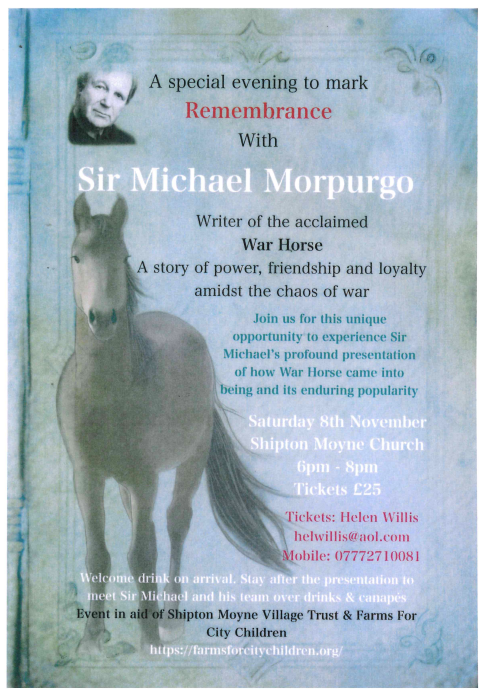 An Evening to Mark Remembrance With Sir Michael Morpurgo